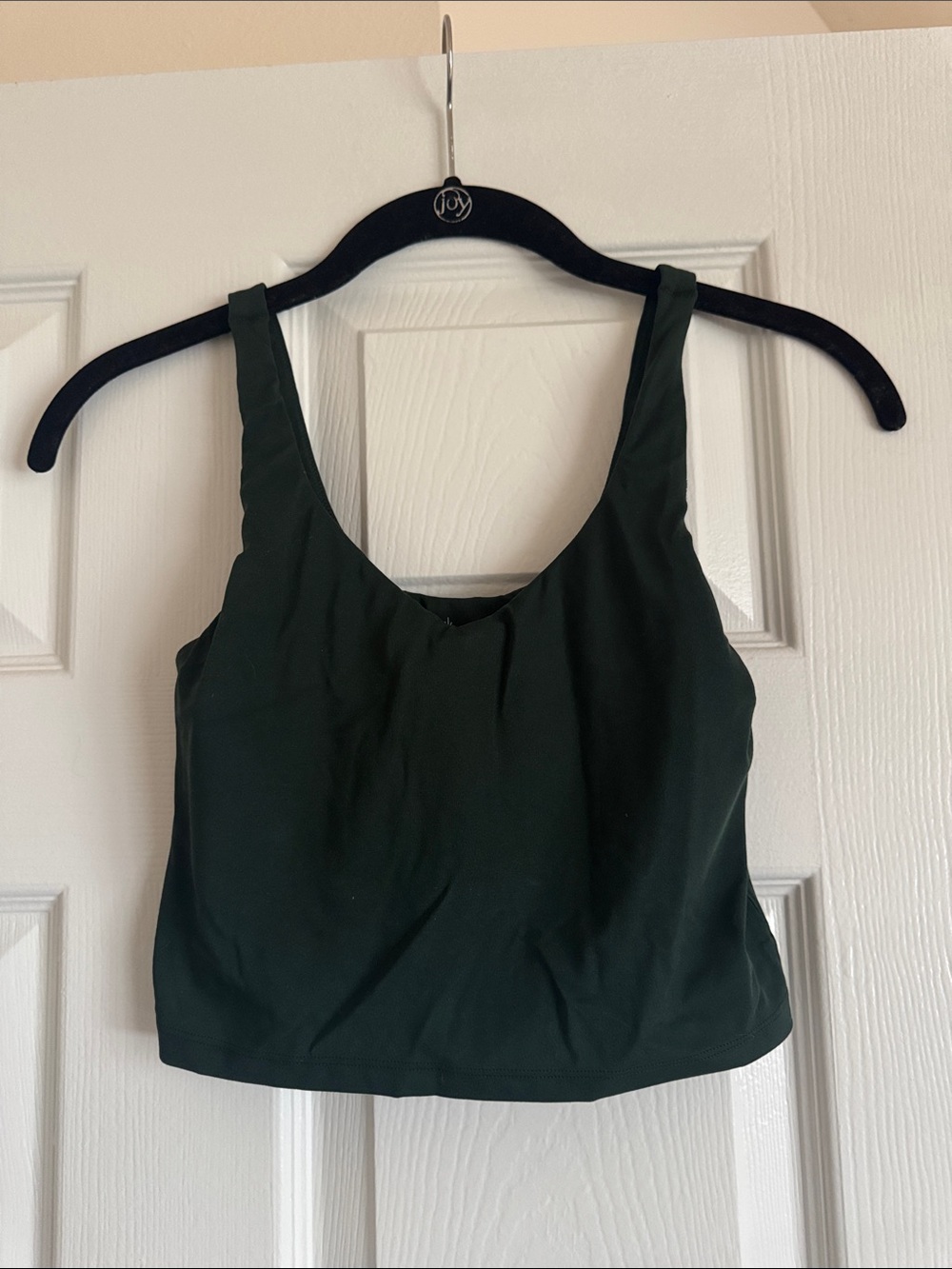 aerie Dark Green Scoop Neck Cropped Active Tank